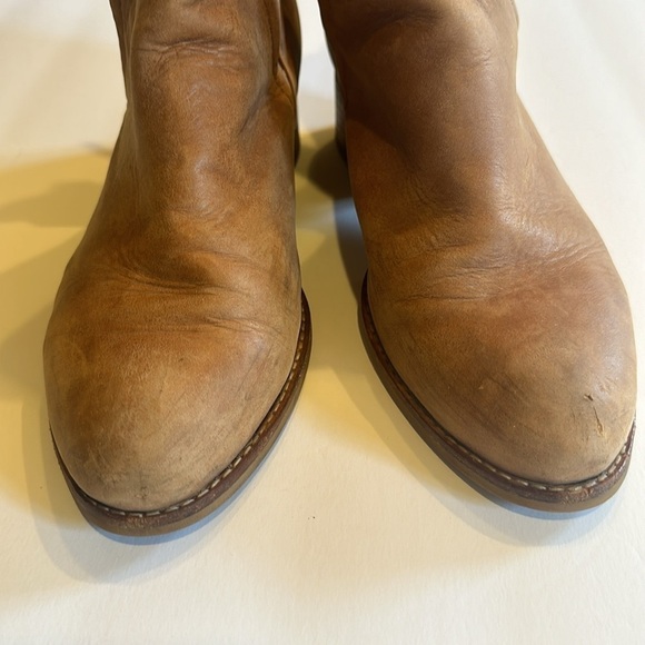 Jeffrey Campbell handmade Ibiza ankle split booties camel light tan with heel - Picture 3 of 13